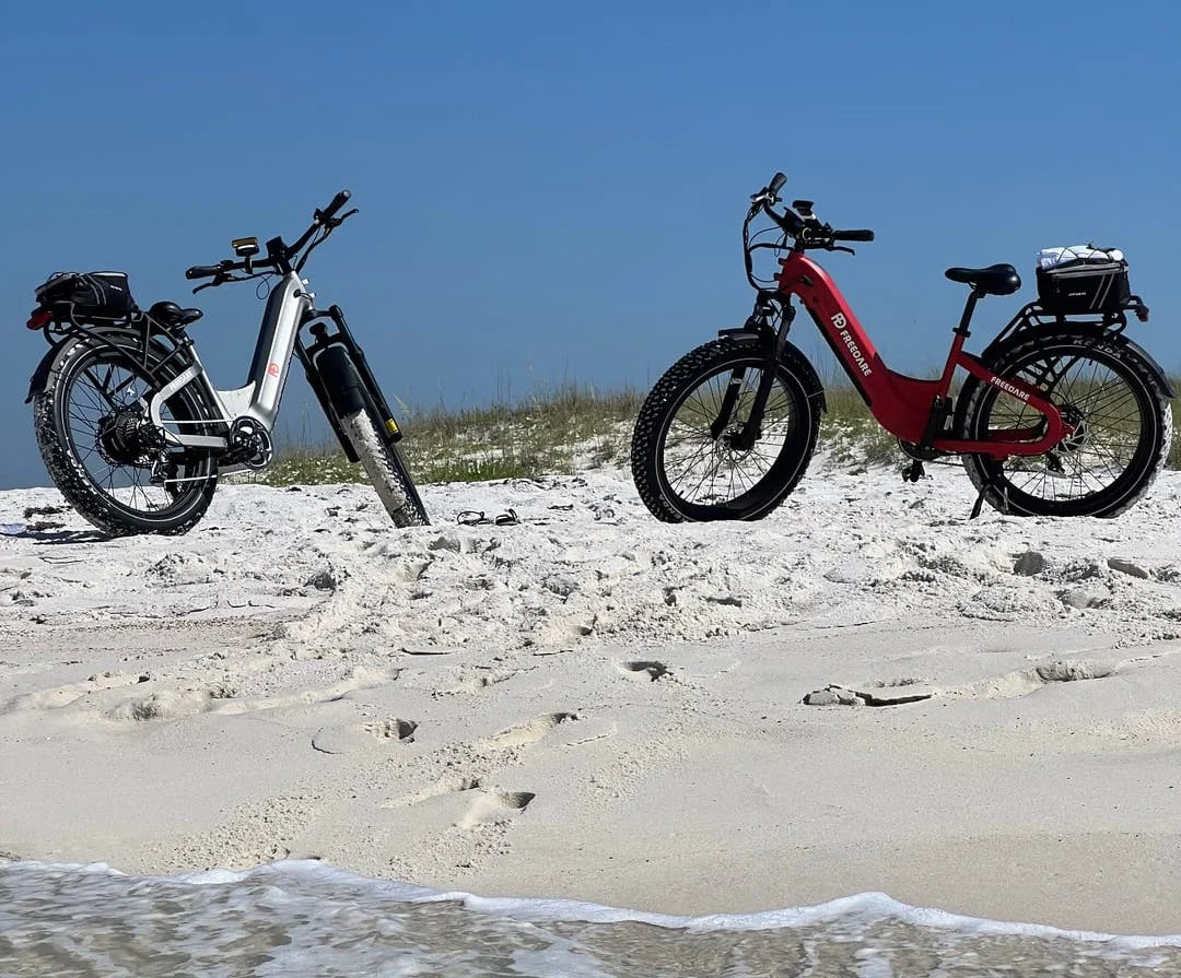 freedare eden silver and red electric bike